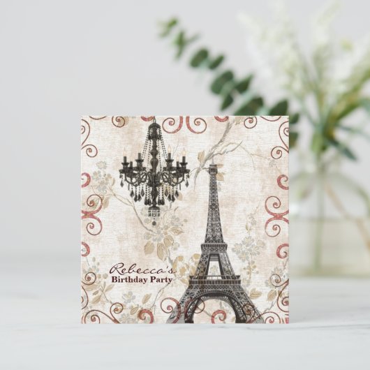 Farele eiffel tower Paris Kaart (Staand voorkant)