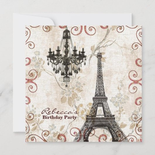 Farele eiffel tower Paris Kaart (Voorkant)