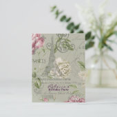 Farele eiffel tower Paris Kaart (Staand voorkant)