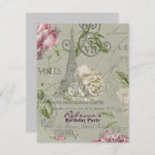 Farele eiffel tower Paris Kaart (Voorkant / Achterkant)