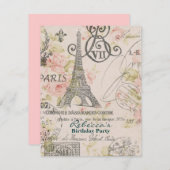 Farele eiffel tower Paris Kaart (Voorkant / Achterkant)