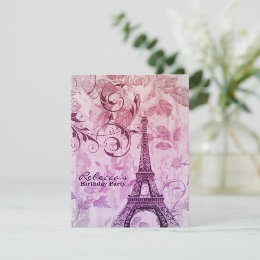 Farele eiffel tower Paris Kaart (Staand voorkant)