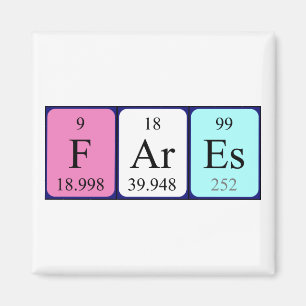 Fares periodieke table name magnet