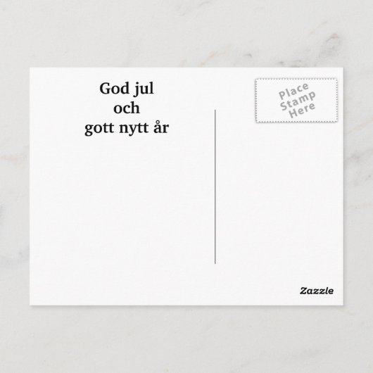 Fåret Fjun julkort Briefkaart (Achterkant)