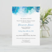 Farewell 2007 Blue Digital Invitation Kaart (Staand voorkant)