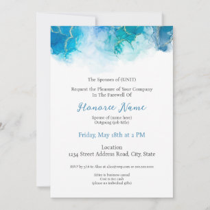 Farewell 2007 Blue Digital Invitation Kaart