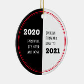 FAREWELL 2020 | Vooruitblik 2021 | Nieuw jaar Keramisch Ornament (Rechts)