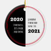 FAREWELL 2020 | Vooruitblik 2021 | Nieuw jaar Keramisch Ornament (Achterkant)