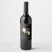 Farewell 2020 Welkom 2021 Nieuwjaarsgoud Wijn Etiket (Voorkant)