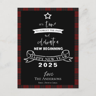 Farewell 2021 Typografie Red Pset White Nieuwjaar Feestdagenkaart