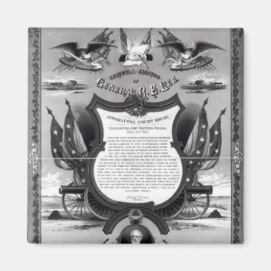 Farewell Adres van Generaal Robert E. Lee Magneet (Voorkant)