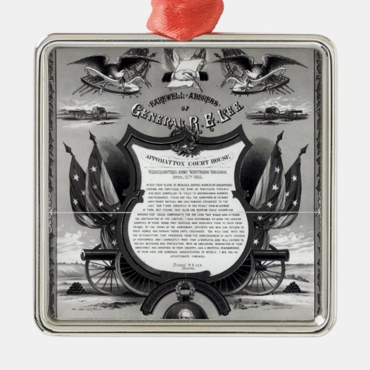 Farewell Adres van generaal Robert E. Lee Metalen Ornament (Voorkant)