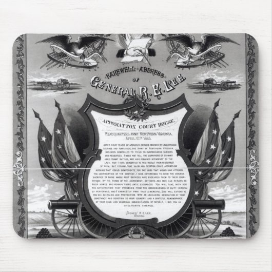 Farewell Adres van generaal Robert E. Lee Muismat (Voorkant)