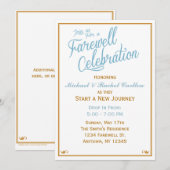 Farewell Celebration Going Away Invitation Kaart (Voorkant / Achterkant)