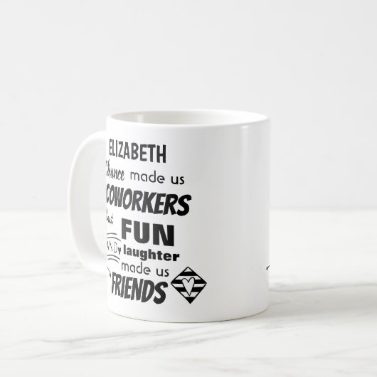 Farewell Cowerker Boss - we zijn Friends Custom Koffiemok (Voorkant links)