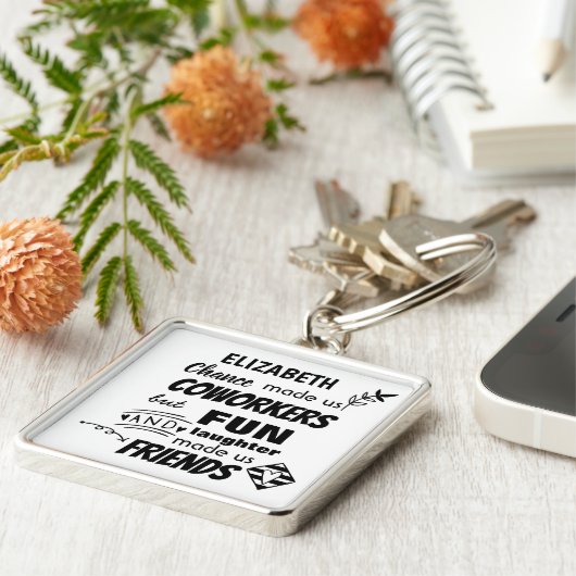 Farewell Cowerker Boss - we zijn Friends Custom Sleutelhanger (Zijkant)