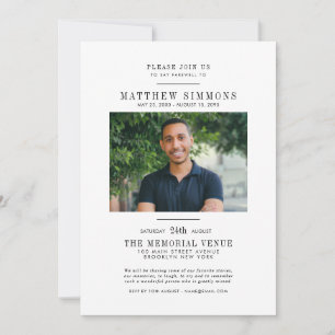 Farewell Funeral Service: viering van Life Photo F Kaart