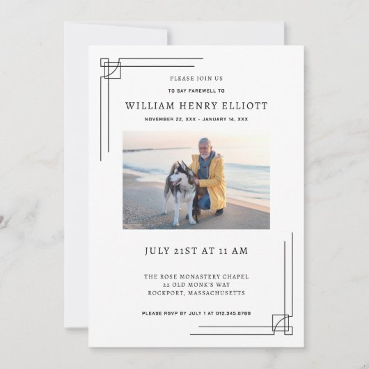 Farewell Funeral Service: viering van Life Photo F Kaart (Voorkant)