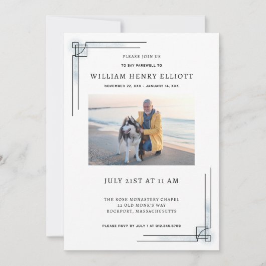 Farewell Funeral Service: viering van Life Photo F Kaart (Voorkant)