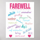 Farewell Goodbye Leaving Party Poster (Voorkant)