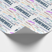 Farewell Goodbye vertrekt Cadeaupapier (Hoek)