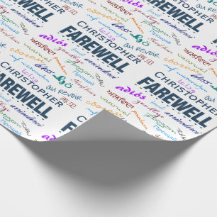 Farewell Goodbye vertrekt Cadeaupapier