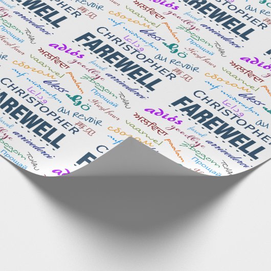 Farewell Goodbye vertrekt Cadeaupapier (Hoek)