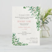 Farewell Invitation Digital Green Kaart (Staand voorkant)