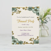 Farewell Invitation Template Goodbye Party Invitat Kaart (Staand voorkant)