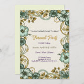 Farewell Invitation Template Kaart (Voorkant / Achterkant)