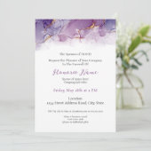 Farewell Militaire echtgenoot Paars Digital Kaart (Staand voorkant)