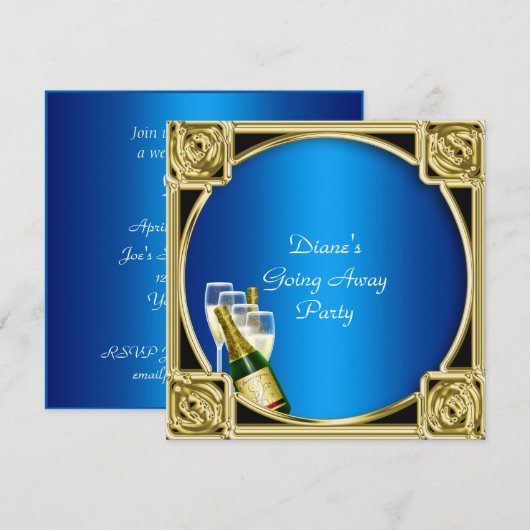 Farewell Party Invitation Card Goede dag Kaart (Voorkant / Achterkant)