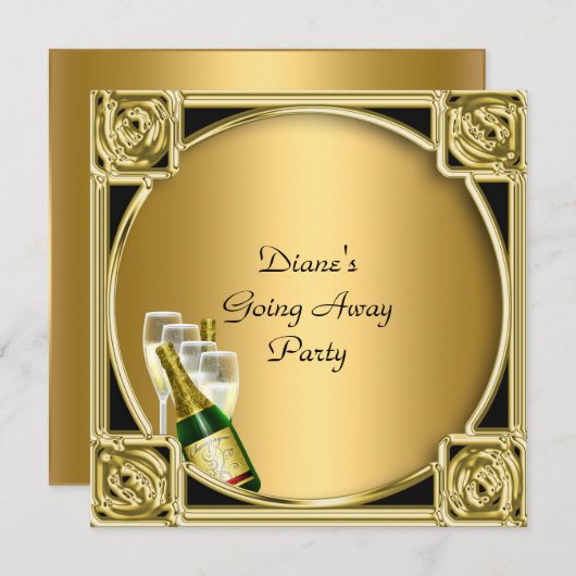 Farewell Party Invitation Card Goede dag Kaart (Voorkant / Achterkant)