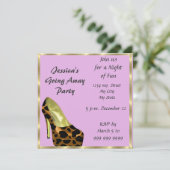 Farewell Party Invitation good bye Pink Kaart (Staand voorkant)