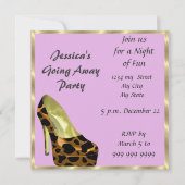 Farewell Party Invitation good bye Pink Kaart (Voorkant)