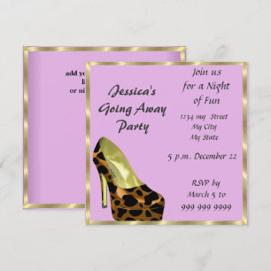 Farewell Party Invitation good bye Pink Kaart