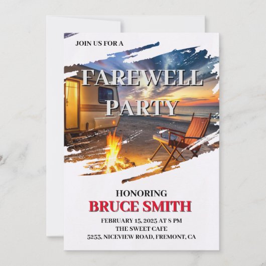 Farewell Party Invitation Kaart (Voorkant)
