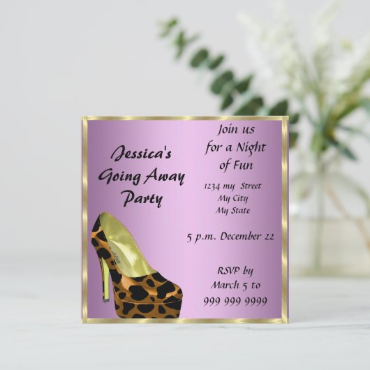 Farewell Party Invitation Kaart afscheid (Staand voorkant)