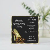 Farewell Party Invitation Kaart afscheid zwart (Staand voorkant)