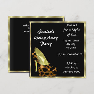 Farewell Party Invitation Kaart afscheid zwart