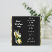 Farewell Party Invitation Kaart Good Dag Black (Staand voorkant)