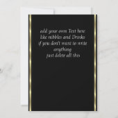 Farewell Party Invitation Kaart Good Dag Black (Achterkant)