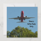 Farewell Party Invitation Plane Good Dag Kaart (Voorkant)