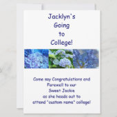 Farewell Party Invitations Blue Hydrangeas Kaart (Voorkant)