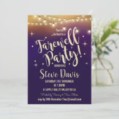 Farewell Party nodigt licht uit voor moderne pensi Kaart (Staand voorkant)