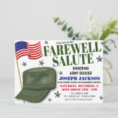 Farewell Soldier Party nodigt uit Kaart (Staand voorkant)