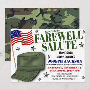 Farewell Soldier Party nodigt uit Kaart