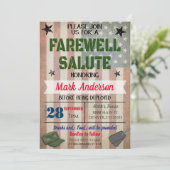 Farewell Soldier Party nodigt uit Kaart (Staand voorkant)