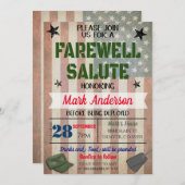 Farewell Soldier Party nodigt uit Kaart (Voorkant / Achterkant)