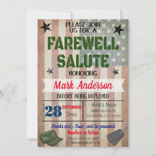 Farewell Soldier Party nodigt uit Kaart